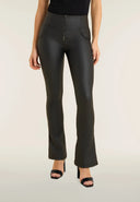 WRUP Faux Leather - High Waisted - Mini Flare - Black