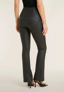 WRUP Faux Leather - High Waisted - Mini Flare - Black