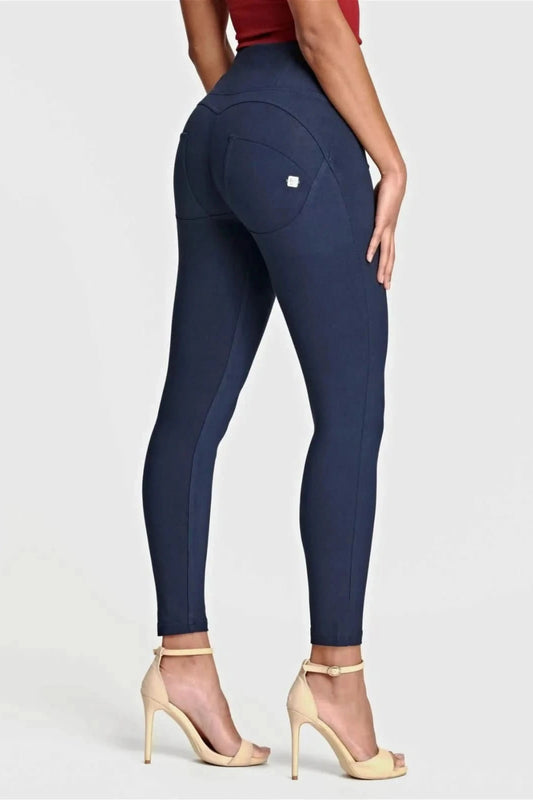 WRUP Fashion - High Waisted - 7/8 Length - Navy Blue