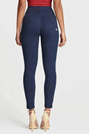 WRUP Fashion - High Waisted - 7/8 Length - Navy Blue