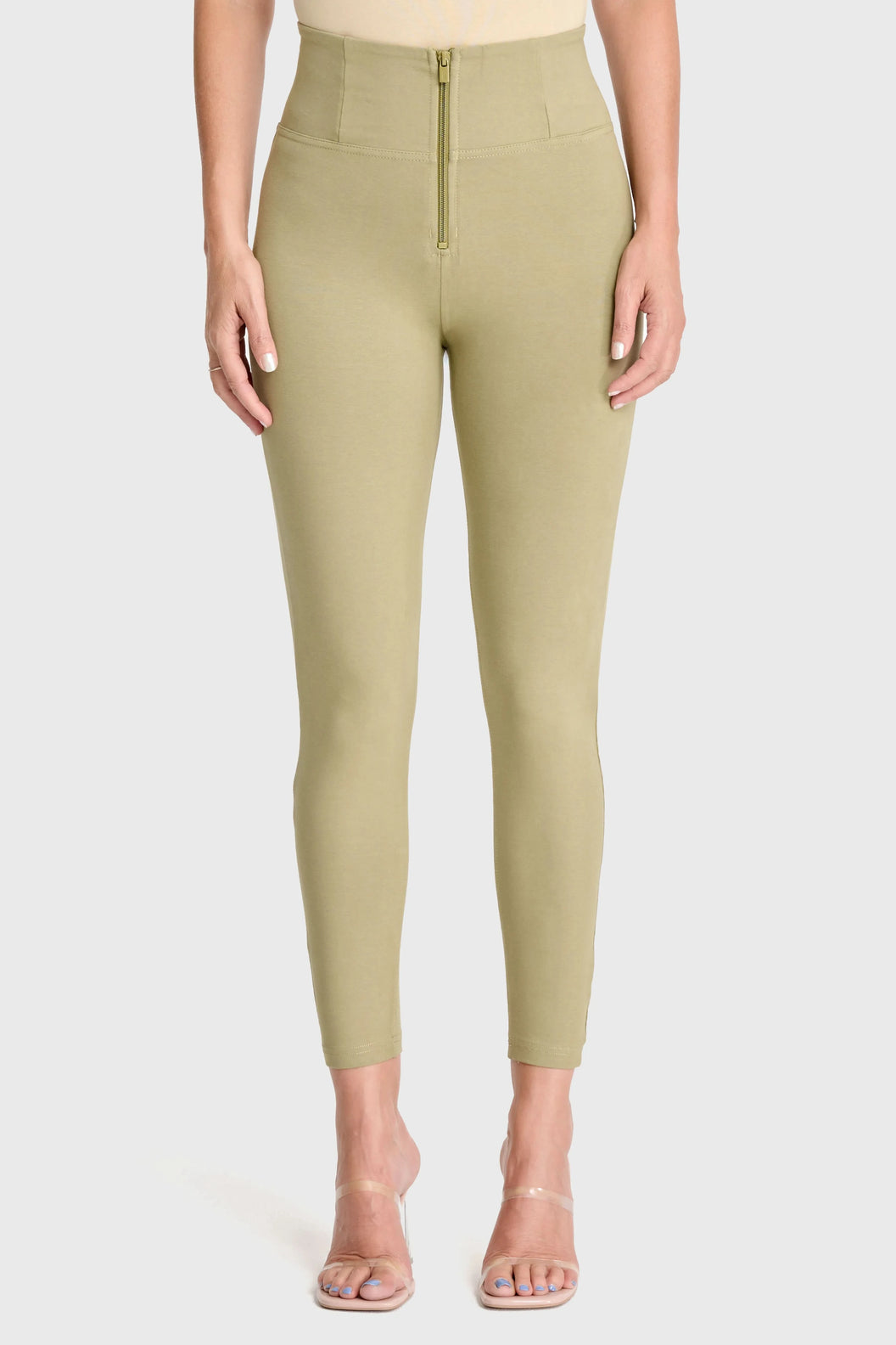 WRUP Fashion - High Waisted - 7/8 Length - Sage Green