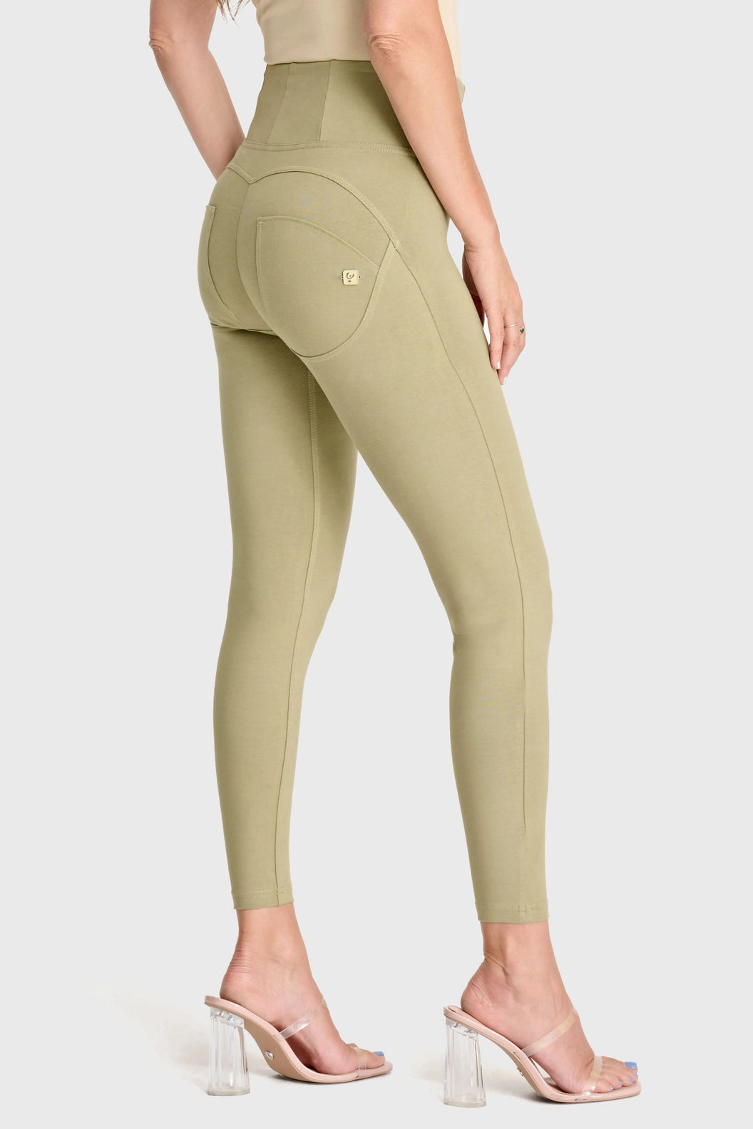 WRUP Fashion - High Waisted - 7/8 Length - Sage Green