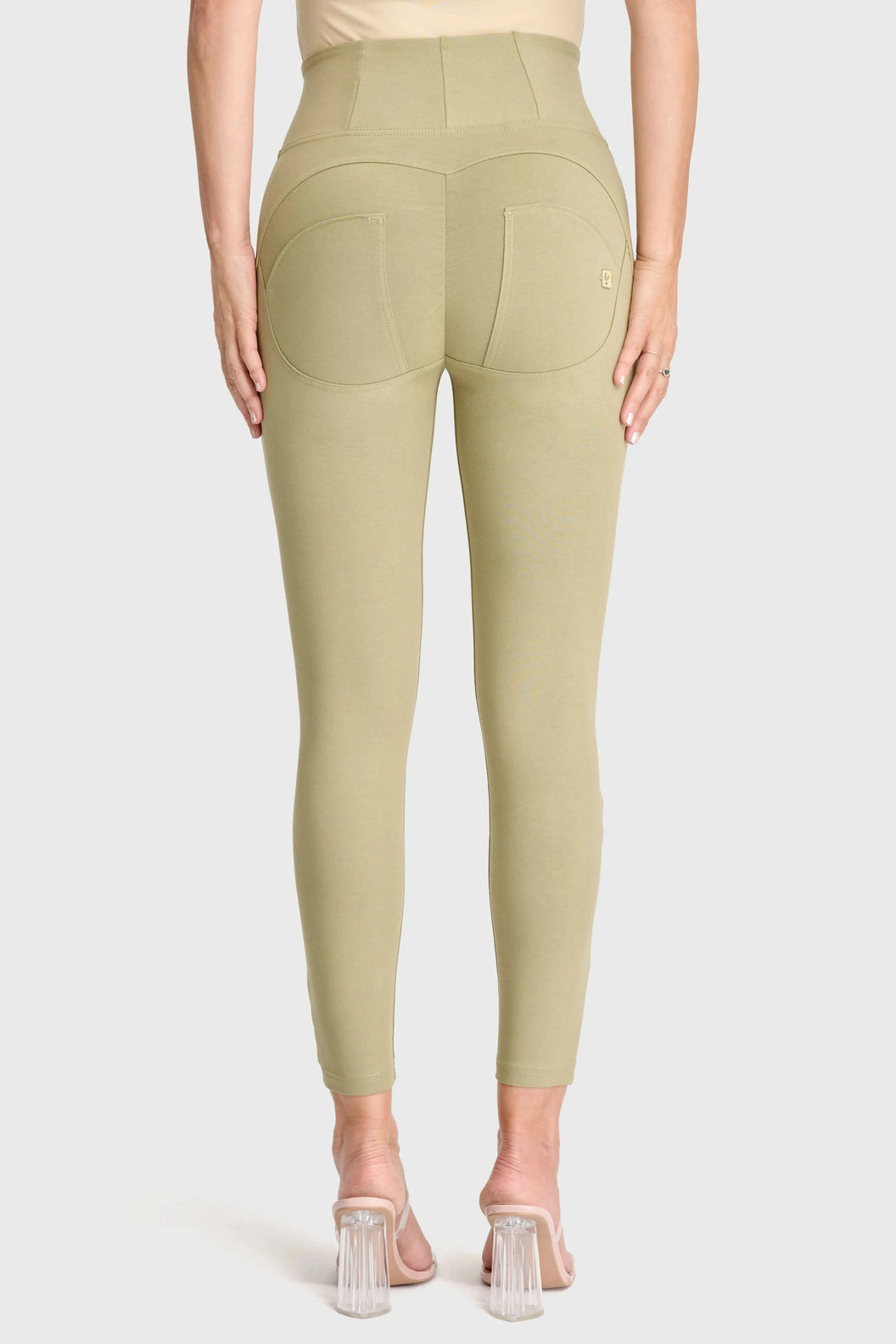 WRUP Fashion - High Waisted - 7/8 Length - Sage Green