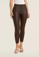 WRUP Faux Leather - High Waisted - 7/8 Length - Chocolate