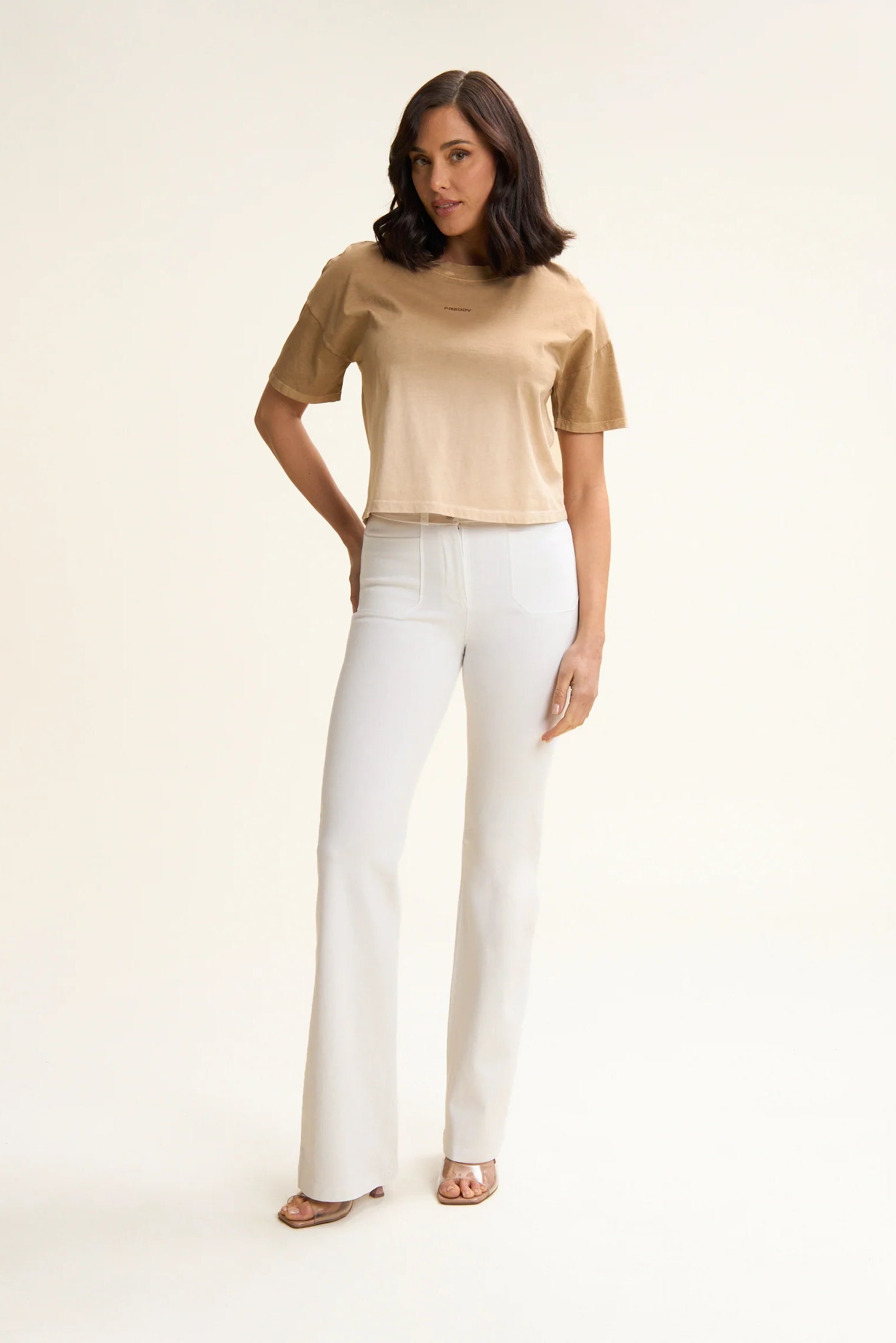 WRUP SNUG Jeans - High Waisted - Flare Length - White 3