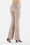 WR.UP® SNUG Jeans - 2 Button High Waisted - Straight Leg - Beige Snake Print 2