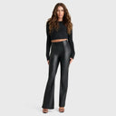 WRUP Faux Leather - Super High Waisted - Super Flare - Black
