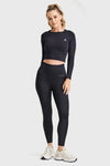 Seamless Cropped Long Sleeved - Black 6