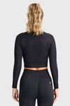 Seamless Cropped Long Sleeved - Black 3