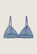 Faux Leather Bralette - Baby Blue