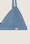 Faux Leather Bralette - Baby Blue