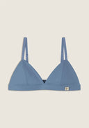 Faux Leather Bralette - Baby Blue