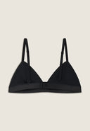 Faux Leather Bralette - Black