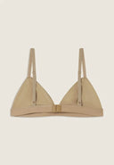Faux Leather Bralette - Sand