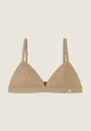 Faux Leather Bralette - Sand