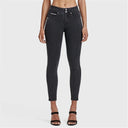 N.O.W® Denim - High Waisted - 7/8 Length - Black + Black Stitching