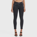 N.O.W® Denim - High Waisted - 7/8 Length - Black + Black Stitching