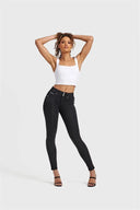 N.O.W® Denim - High Waisted - Full Length - Black + Black Stitching