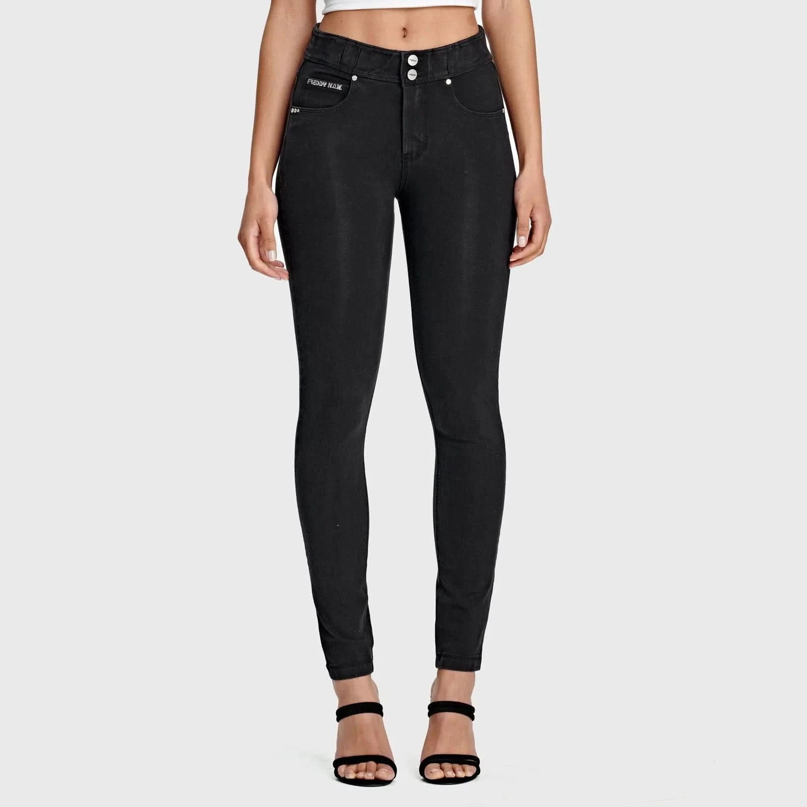 N.O.W® Denim - High Waisted - Full Length - Black + Black Stitching 3