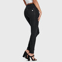 N.O.W® Denim - High Waisted - Full Length - Black + Black Stitching