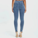 N.O.W® Denim - High Waisted - Full Length - Light Blue + Yellow Stitching