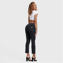 N.O.W® Denim - High Waisted - Kick Flare - Black + Black Stitching