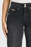 N.O.W® Denim Limited Edition - High Waisted - Wide Leg - Black + Black Stitching