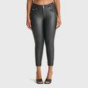 N.O.W® Faux Leather - High Waisted - 7/8 Length - Black