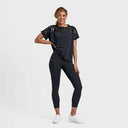 Oversized Mesh Insert Top - Black