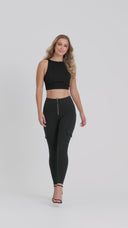 WRUP Cargo Fashion - High Waisted - 7/8 Length - Black