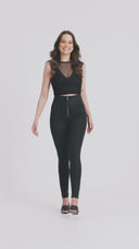 WRUP Metallic Lurex - Super High Waisted - Full Length - Midnight Black