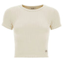 Ribbed T Shirt - Cream