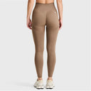 Seamless Active Leggings - High Waisted - 7/8 Length - Mocha