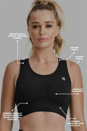 Seamless Sports Bra - Black