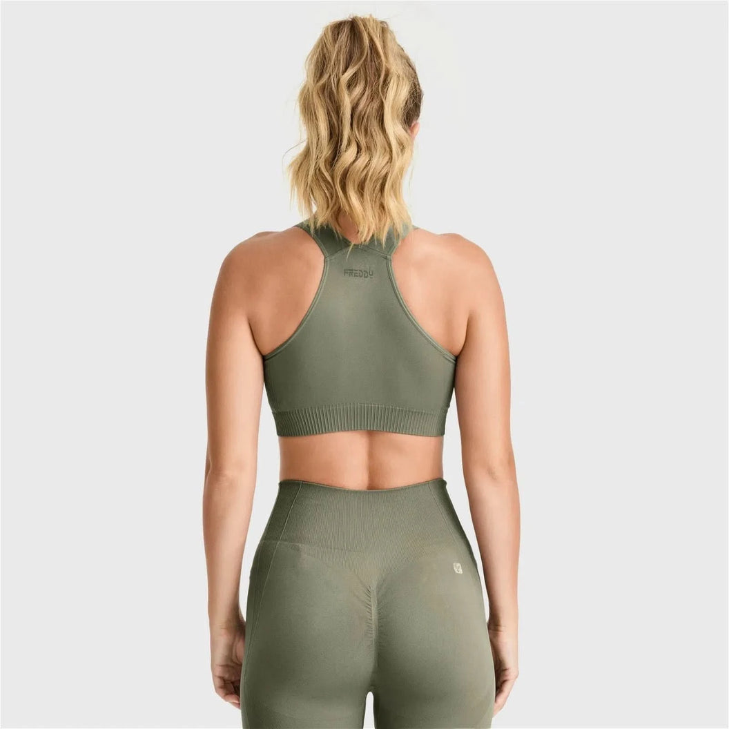 Seamless Sports Bra - Military Green