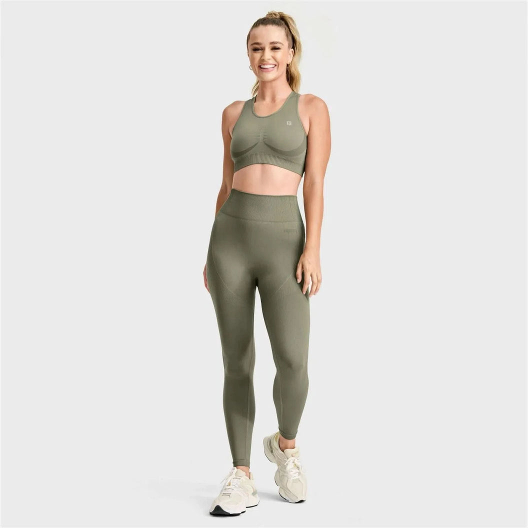 Seamless Sports Bra - Military Green
