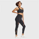 Superfit Diwo Pro With Mesh Detailing - High Waisted - 7/8 Length - Black