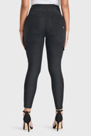 WRUP Cargo Denim - High Waisted - 7/8 Length - Black + Black Stitching