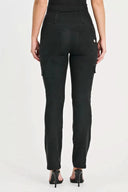 WRUP Cargo Denim - High Waisted - Straight Leg - Black + Black Stitching