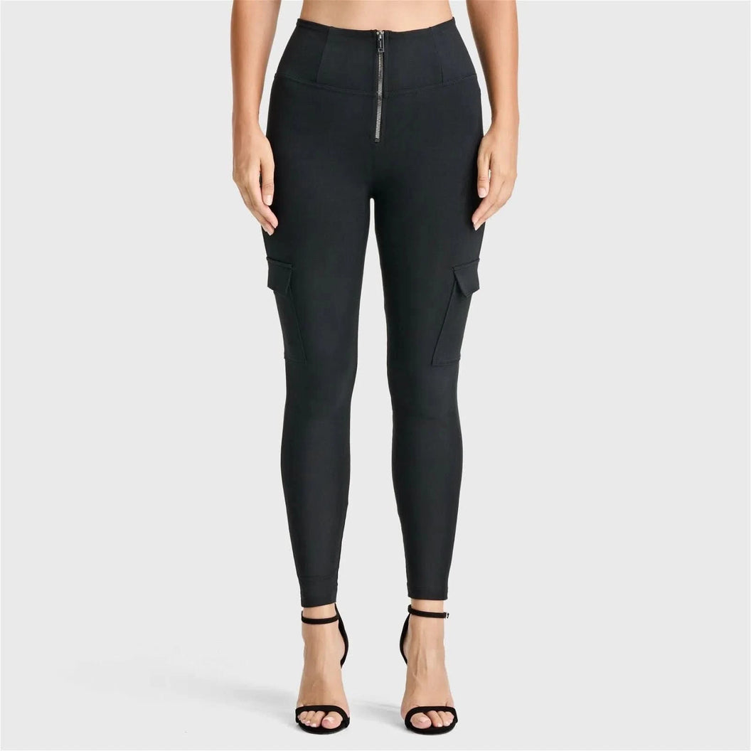 WRUP Cargo Fashion - High Waisted - 7/8 Length - Black