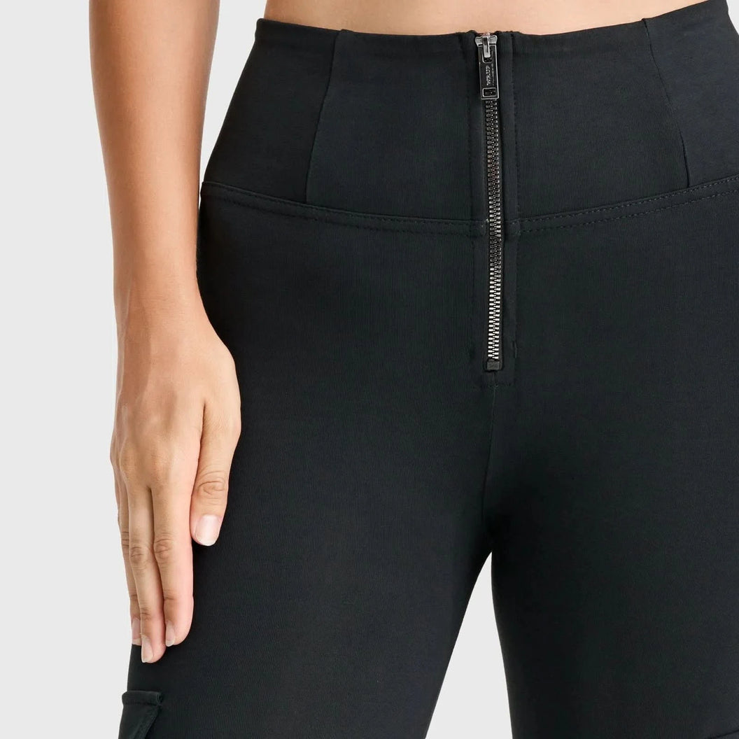 WRUP Cargo Fashion - High Waisted - 7/8 Length - Black