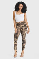 WRUP Cargo Fashion - High Waisted - 7/8 Length - Brown Camo