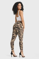 WRUP Cargo Fashion - High Waisted - 7/8 Length - Brown Camo