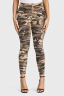 WRUP Cargo Fashion - High Waisted - 7/8 Length - Brown Camo