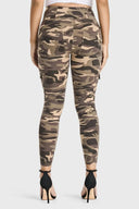 WRUP Cargo Fashion - High Waisted - 7/8 Length - Brown Camo