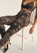 WRUP Cargo Fashion - High Waisted - 7/8 Length - Grey Camo