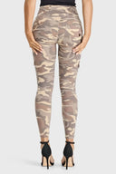 WRUP Cargo Fashion - High Waisted - 7/8 Length - Sand Camo