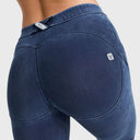 WRUP Core Denim - Mid Rise - Petite Length - Dark Blue + Blue Stitching