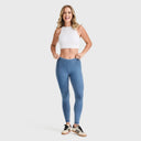 WRUP Core Denim - Mid Rise - Petite Length - Light Blue + Blue Stitching