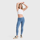 WRUP Core Denim - Mid Rise - Petite Length - Light Blue + Blue Stitching